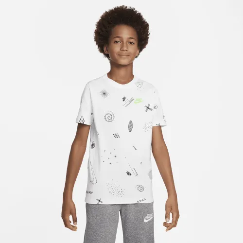 Nike Sportswear Big дитячі футболка колір білий
