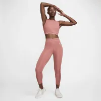 Nike Pro женская Mid-Rise 7/8 Mesh-Paneled лосины Pink