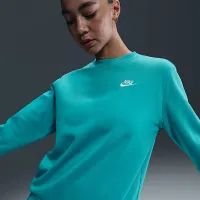 Nike Sportswear Club Fleece жіноча Crew-Neck світшот колір зелений