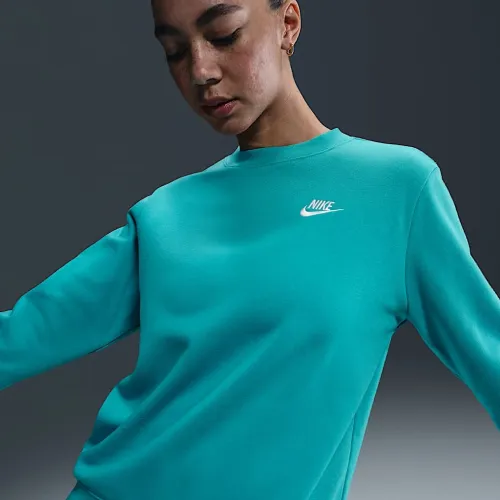 Nike Sportswear Club Fleece жіноча Crew-Neck світшот колір зелений