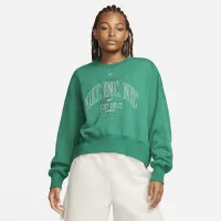 Nike Sportswear Phoenix Fleece жіноча Over-оверсайз Crew-Neck Graphic світшот колір зелений