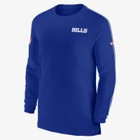 Buffalo Bills Sideline Coach чоловічі Nike Dri-FIT NFL Long-Sleeve Top блакитний