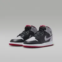 Nike Air Jordan 1 Mid Big детские Кроссовки цвет черный