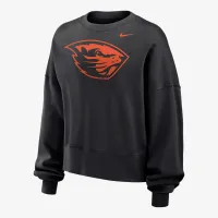Oregon State Phoenix Fleece жіноча Nike College Crew-Neck світшот колір чорний
