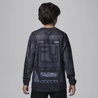 Nike Jordan MVP Big детские Dri-FIT Motorsports Long Sleeve Jersey футболка цвет черный