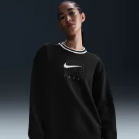 Nike Sportswear Phoenix Fleece женская оверсайз Graphic Crew-Neck свитшот цвет черный
