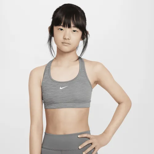 Nike Swoosh Big детские (Girls') Sports Bra цвет серый