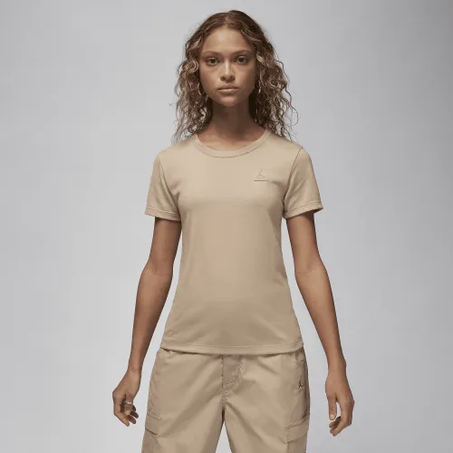 Nike Jordan Essentials жіноча Slim Short-Sleeve футболка колір коричневий