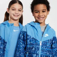 Nike Little дитячі Printed Windrunner Куртка блакитний