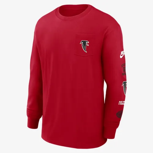 Atlanta Falcons Rewind Max90 Pocket мужские Nike NFL Long-Sleeve футболка цвет красный