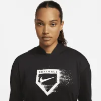 Nike Dri-FIT женская Softball Толстовка с капюшоном цвет черный