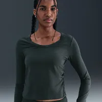 Nike Sportswear Chill Knit жіноча Long-Sleeve Top колір зелений