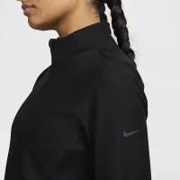 Nike One Rib жіноча Dri-FIT Full-Zip Mid Layer колір чорний