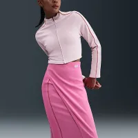 Nike Naomi Osaka женская С высокой Талией Ribbed Maxi юбка Pink