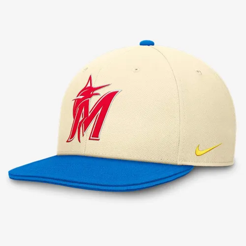 Miami Marlins Photo Pro чоловічі Nike Dri-FIT MLB Adjustable Hat колір білий