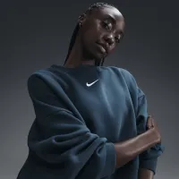 Nike Sportswear Phoenix Fleece жіноча Over-оверсайз Crew-Neck світшот блакитний