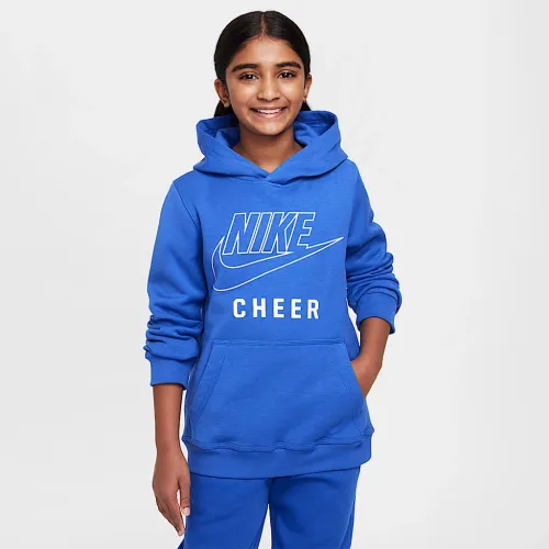 Nike Big дитячі Cheer Pullover Толстовка з капюшоном блакитний