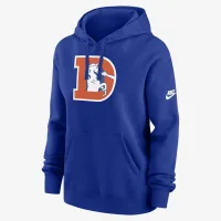 Denver Broncos Club женская Nike NFL Pullover Толстовка с капюшоном синий