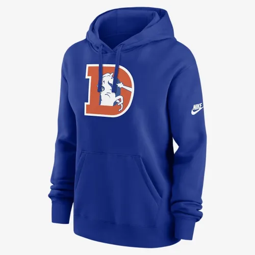 Denver Broncos Club женская Nike NFL Pullover Толстовка с капюшоном синий