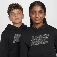 Nike Sportswear Club Fleece Big детские Pullover Толстовка с капюшоном цвет черный