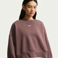 Nike Sportswear Phoenix Fleece женская Over-оверсайз Crew-Neck свитшот цвет фиолетовый