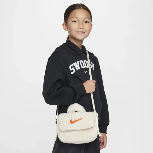 Nike Big детские Faux Fur Crossbody сумка (1L) цвет белый