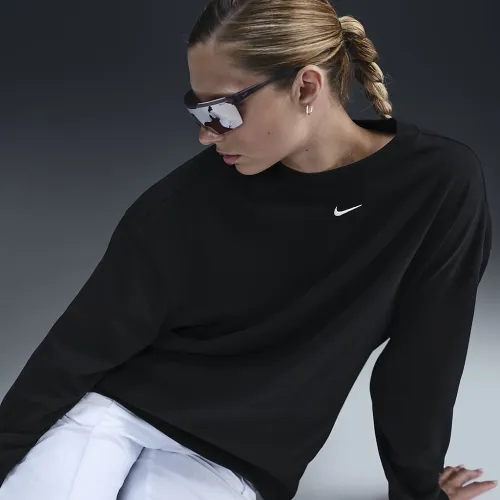 Nike Sportswear Essential женская оверсайз Long-Sleeve футболка цвет черный