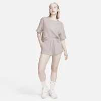 Nike Sportswear жіноча З високою талією Ribbed Jersey шорти колір коричневий