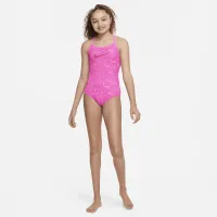 Nike Swim Retro Flow Big детские (Girls') T-Back One-Piece Swimsuit Pink