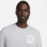 Nike мужские Long-Sleeve Fitness футболка цвет серый