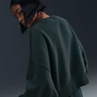Nike Sportswear Phoenix Fleece женская Over-оверсайз Crew-Neck свитшот цвет зеленый