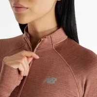Кофта/футболка New Balance WT43200SWA - коричневая