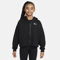 Nike Air Girls' French Terry Full-Zip Толстовка с капюшоном цвет черный