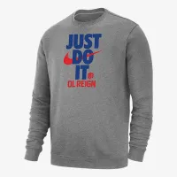 OL Reign Club Fleece мужские Nike Soccer Crew-Neck свитшот цвет серый