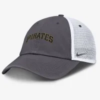 Pittsburgh Pirates Wordmark Club мужские Nike MLB Trucker Adjustable Hat цвет серый