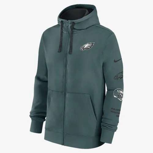 Philadelphia Eagles Club чоловічі Nike NFL Full-Zip Толстовка з капюшоном колір зелений