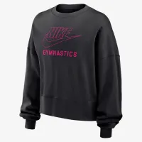 Nike Phoenix Fleece жіноча Gymnastics Crew-Neck світшот колір чорний