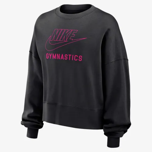 Nike Phoenix Fleece жіноча Gymnastics Crew-Neck світшот колір чорний