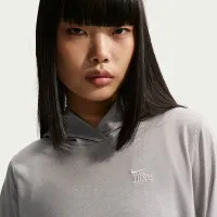 Nike Sportswear Chill Knit женская Lightweight Толстовка с капюшоном цвет серый