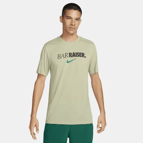 Nike Dri-FIT мужские Fitness футболка цвет зеленый