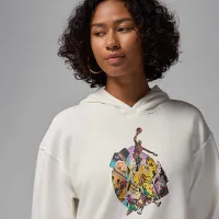 Nike Jordan Brooklyn Fleece жіноча Graphic Pullover Толстовка з капюшоном колір білий