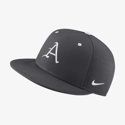 Arkansas Nike College Fitted Baseball Hat Red
