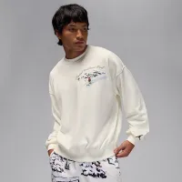 Nike Jordan Brooklyn Fleece чоловічі Crew-Neck світшот колір білий