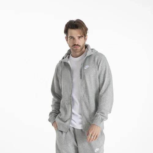 Кофта/футболка Nike NSW Club Толстовка з капюшоном FZ 804391-063 - Сіра