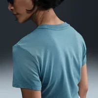 Nike Sportswear Chill Knit женская Cropped футболка синий
