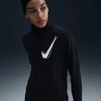 Nike Swoosh жіноча Dri-FIT 1/2-Zip Running Mid Layer колір чорний