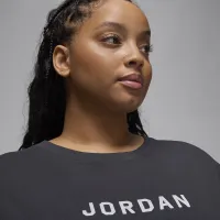Nike Jordan женская Girlfriend футболка (большие размеры) цвет черный