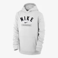 Nike Lacrosse Big детские (для мальчиков) Pullover Толстовка с капюшоном цвет белый
