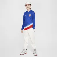USMNT 2024 Stadium Away Big детские Nike Dri-FIT Soccer Long-Sleeve Replica Jersey синий