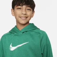 Nike Multi+ Big дитячі Therma-FIT Pullover Толстовка з капюшоном колір зелений